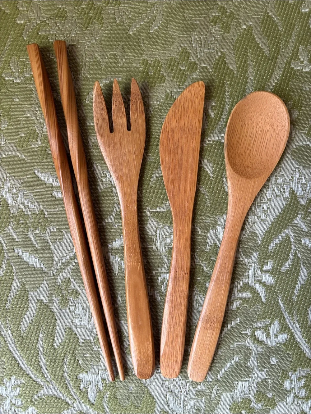 TO-GO WARE reusable bamboo utensil sets x4 chopsticks fork knife spoon